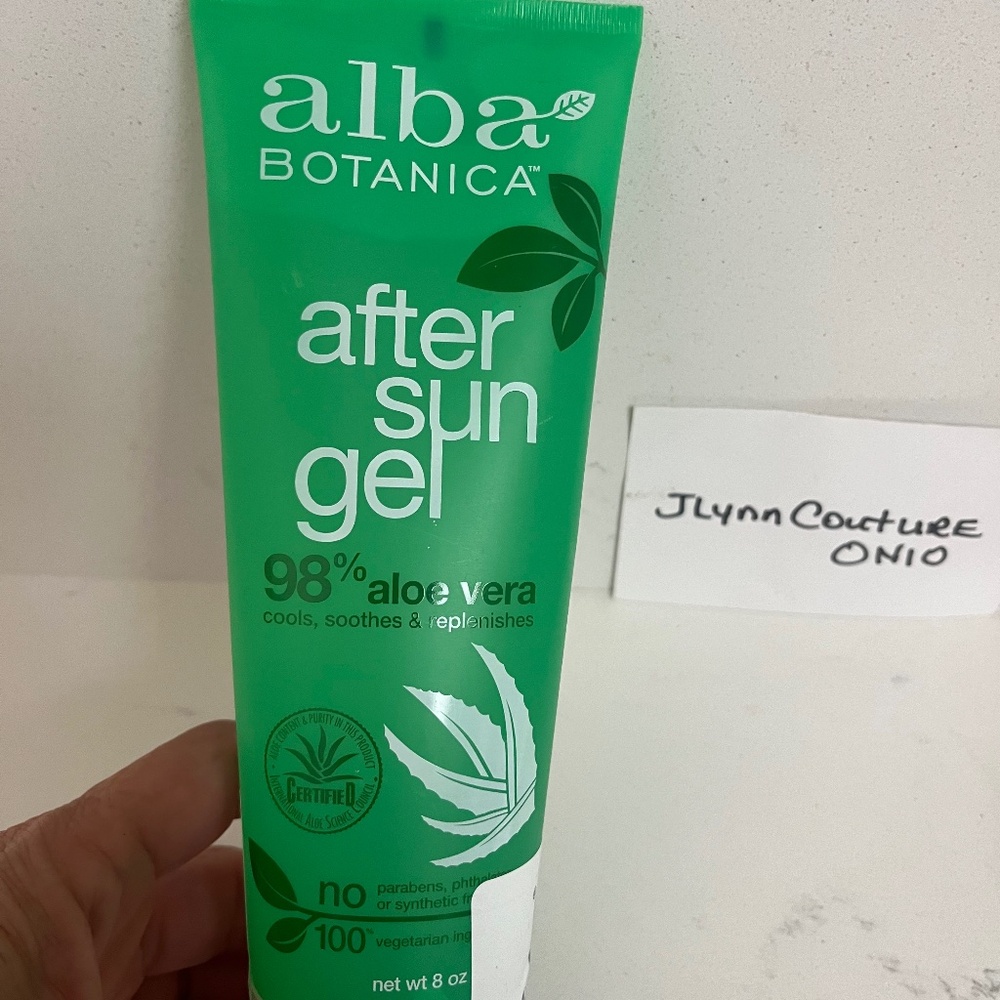NEW Alba Botanica 98% Aloe Vera After Sun Gel ,No parabens, Alba After sun gel